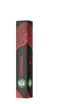 Doros Premium Kaffeekapseln Espresso in einer schwarzen Schachtel